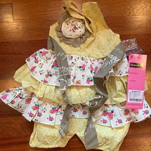 Mustard Pie Jubilee Romper in Magenta Sunrise